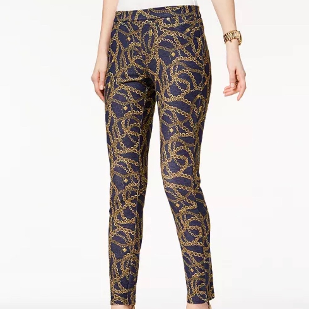 NWT MICHAEL Michael Kors Petite Chain-Print Leggings- Petite M